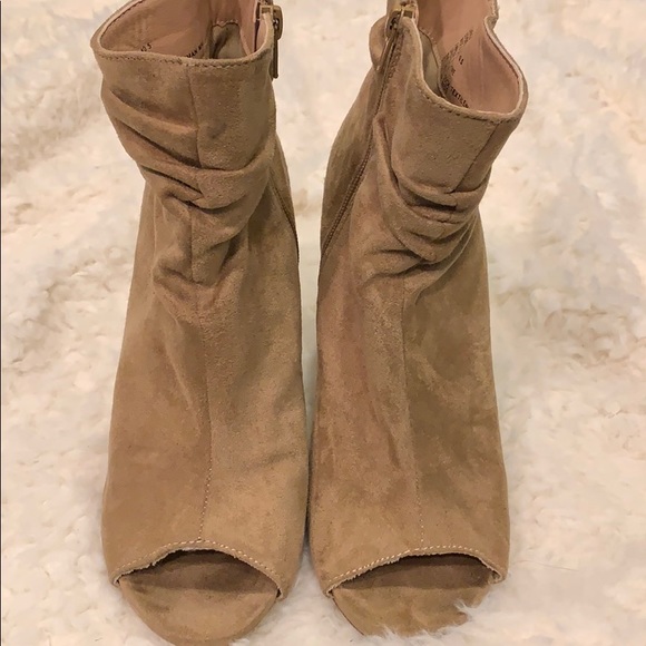 Shoe Dazzle Shoes - Show dazzle suede high heeled  booties